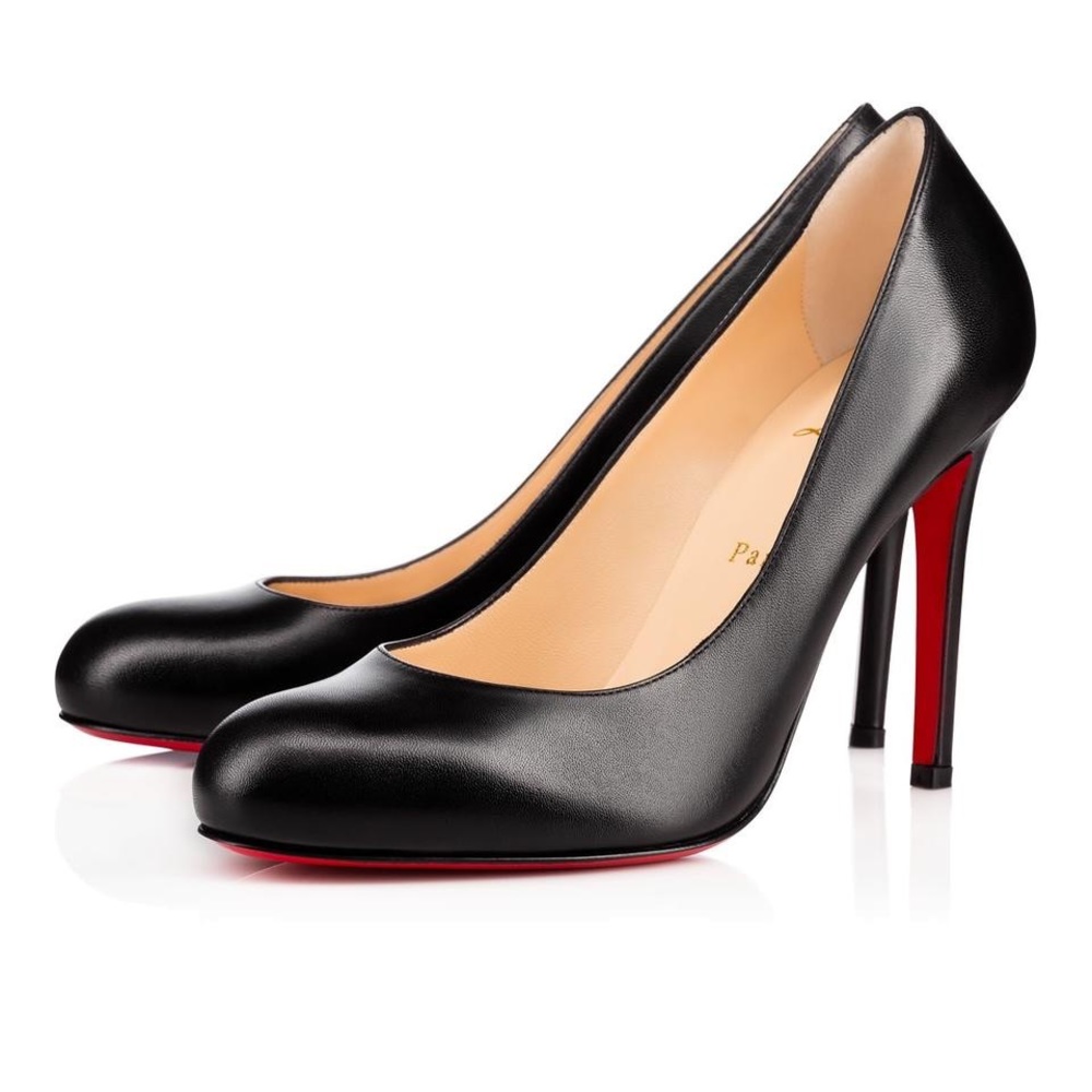 Christian Louboutin Black Simple Round Toe Pump
